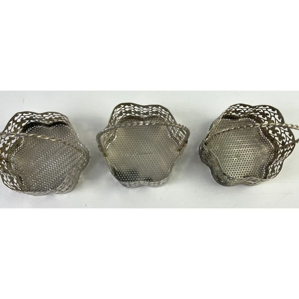 Lot of 6 Silver Plated Decorated Gift Baskets